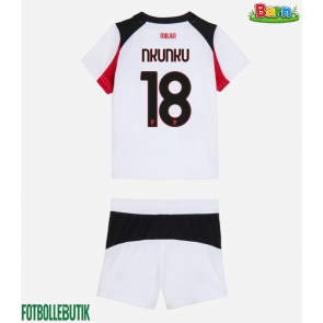 AC Milan Christopher Nkunku #18 Bortaställ Barn 2025-26 Kortärmad (+ Korta byxor)